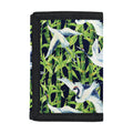 Watercolor Crane Bird Pattern Print Trifold Wallet