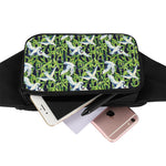 Watercolor Crane Bird Pattern Print Waist Bag