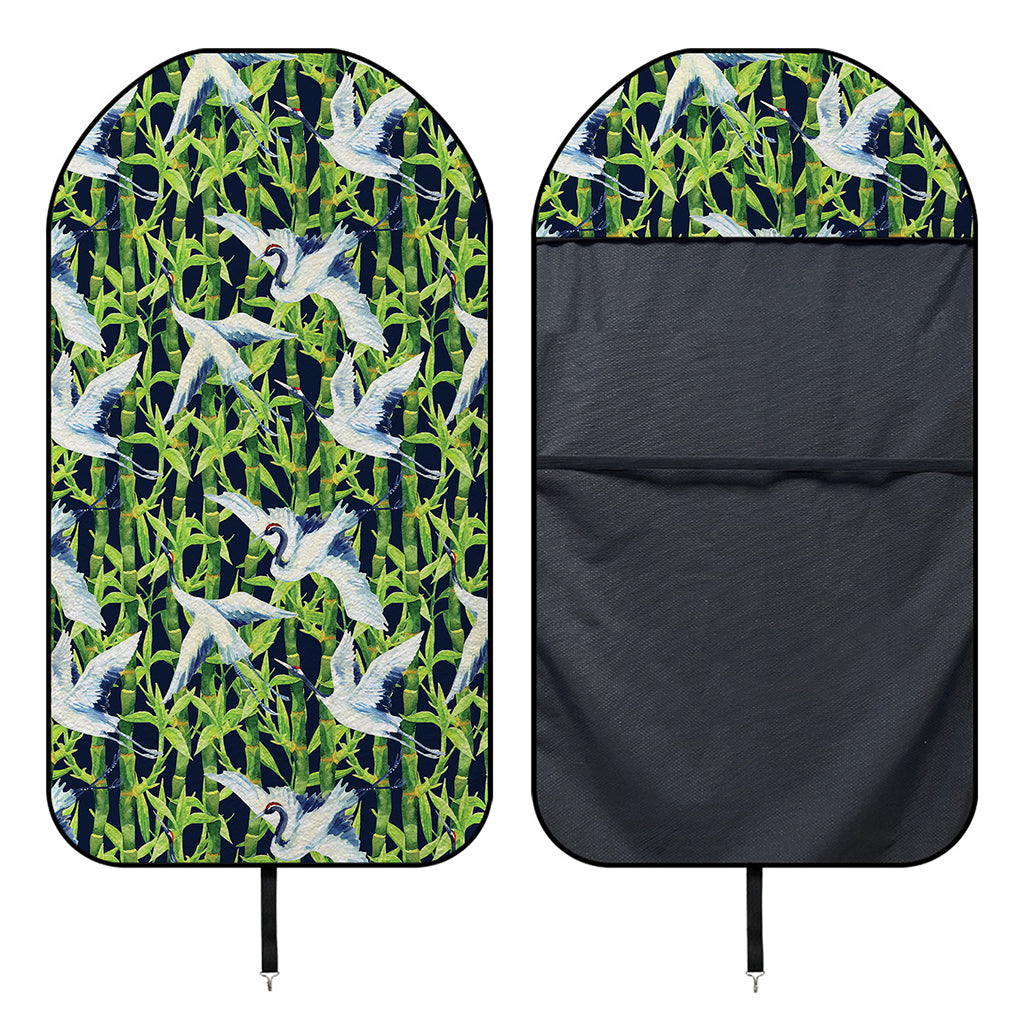 Watercolor Crane Bird Pattern Print Waterproof Car Seat Cover