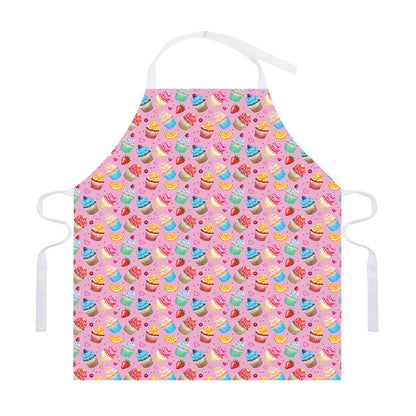 Watercolor Cupcake Pattern Print Adjustable Apron