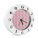 Watercolor Cupcake Pattern Print Alarm Clock