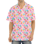 Watercolor Cupcake Pattern Print Aloha Shirt