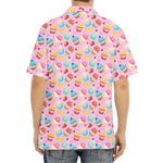 Watercolor Cupcake Pattern Print Aloha Shirt