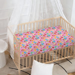 Watercolor Cupcake Pattern Print Baby Crib Sheet