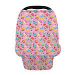 Watercolor Cupcake Pattern Print Baby Seat Cover