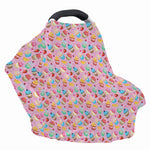 Watercolor Cupcake Pattern Print Baby Seat Cover
