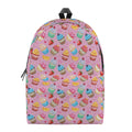 Watercolor Cupcake Pattern Print School Backpack
