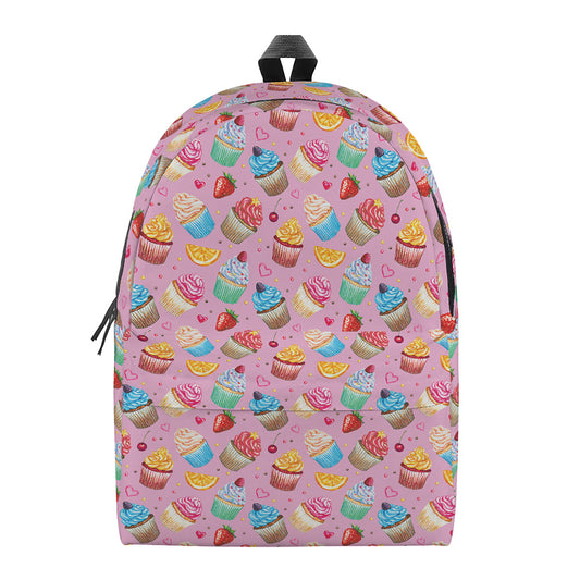 Watercolor Cupcake Pattern Print Backpack