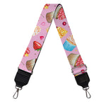 Watercolor Cupcake Pattern Print Bag Strap