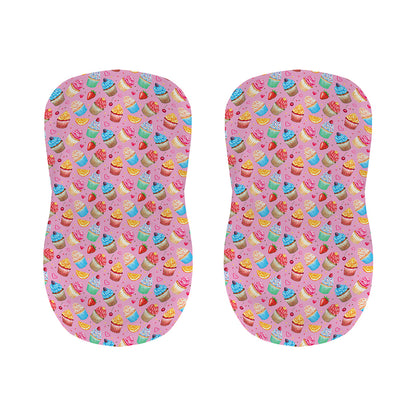 Watercolor Cupcake Pattern Print Bar Stool Covers