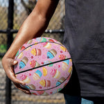 Watercolor Cupcake Pattern Print Basketball
