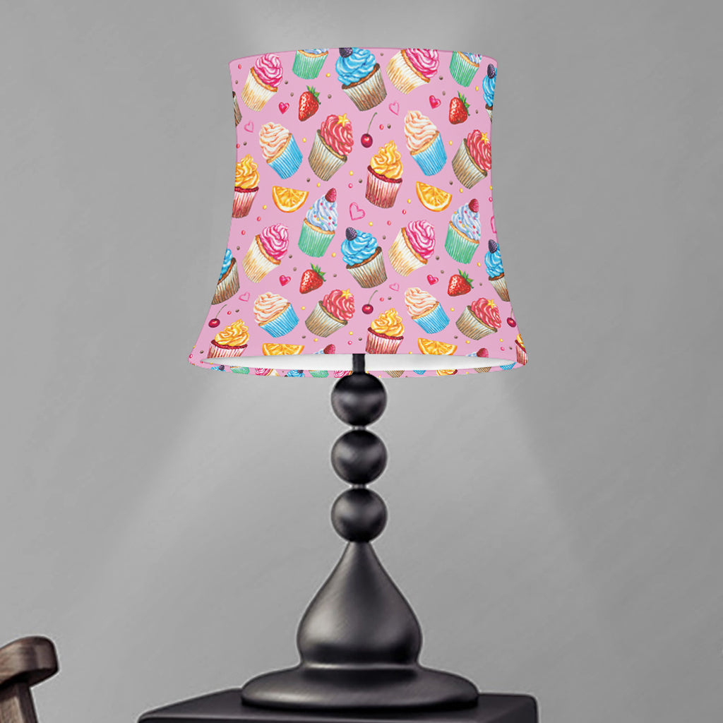 Watercolor Cupcake Pattern Print Bell Lamp Shade