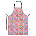 Watercolor Cupcake Pattern Print Bib Apron With Pocket