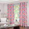 Watercolor Cupcake Pattern Print Blackout Grommet Curtains