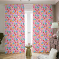 Watercolor Cupcake Pattern Print Dimout Pencil Pleat Curtains