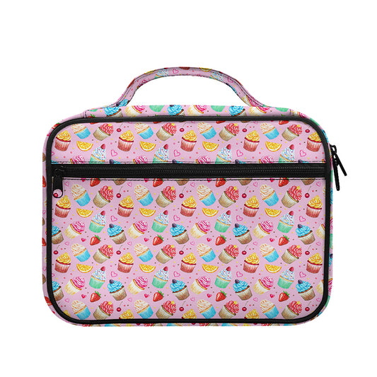 Watercolor Cupcake Pattern Print Briefcase Bible Bag