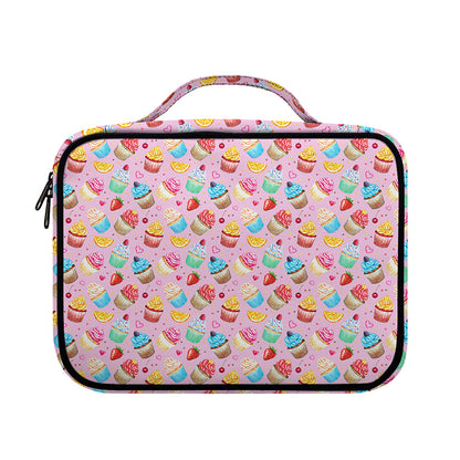 Watercolor Cupcake Pattern Print Briefcase Bible Bag