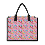 Watercolor Cupcake Pattern Print Canvas Tote Bag