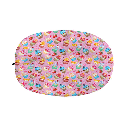 Watercolor Cupcake Pattern Print Car Side Mirror Covers