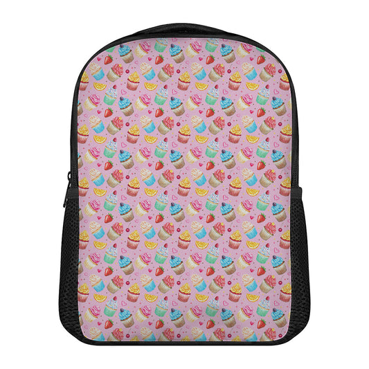Watercolor Cupcake Pattern Print Casual Backpack