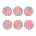 Watercolor Cupcake Pattern Print Coaster Set