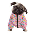 Watercolor Cupcake Pattern Print Dog Zip Up Jacket