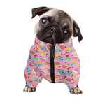 Watercolor Cupcake Pattern Print Dog Zip Up Jacket