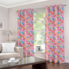 Watercolor Cupcake Pattern Print Grommet Curtains