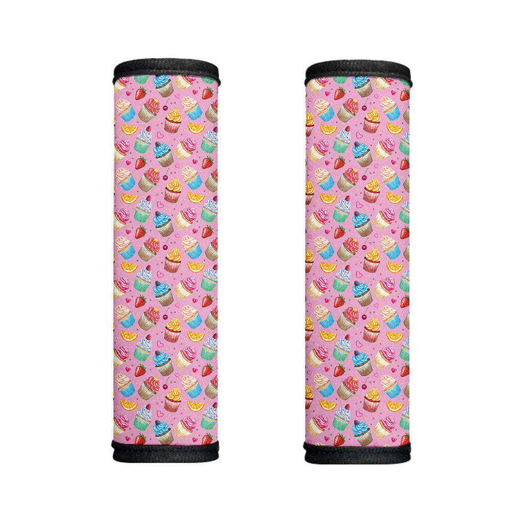 Watercolor Cupcake Pattern Print Handle Covers