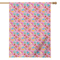 Watercolor Cupcake Pattern Print House Flag