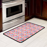 Watercolor Cupcake Pattern Print Kitchen Mat