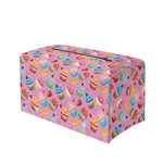 Watercolor Cupcake Pattern Print Leather Tissue Box Cover