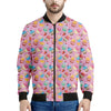 Watercolor Cupcake Pattern Print Men's Bomber Jacket