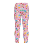 Watercolor Cupcake Pattern Print Men's leggings