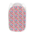Watercolor Cupcake Pattern Print Mesh Laundry Hamper