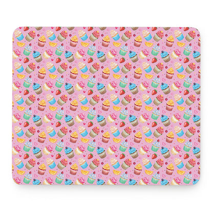 Watercolor Cupcake Pattern Print Mouse Pad