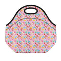 Watercolor Cupcake Pattern Print Neoprene Lunch Bag
