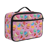 Watercolor Cupcake Pattern Print Portable Lunch Bag