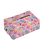 Watercolor Cupcake Pattern Print Rectangle Tissue Box Cover