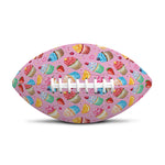Watercolor Cupcake Pattern Print Rugby Ball