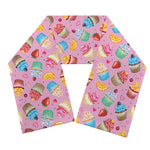 Watercolor Cupcake Pattern Print Scarf