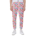 Watercolor Cupcake Pattern Print Scuba Joggers