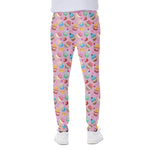 Watercolor Cupcake Pattern Print Scuba Joggers