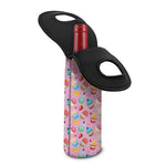 Watercolor Cupcake Pattern Print Single Neoprene Wine Tote