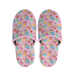 Watercolor Cupcake Pattern Print Slippers