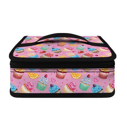Watercolor Cupcake Pattern Print Small Lunch Bag