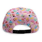 Watercolor Cupcake Pattern Print Snapback Cap
