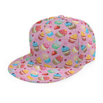 Watercolor Cupcake Pattern Print Snapback Cap