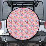 Watercolor Cupcake Pattern Print Tire Cover