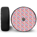 Watercolor Cupcake Pattern Print Tire Cover With Camera Hole